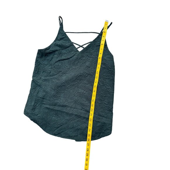 Loft Womens Green Embroidered Floral Sleeveless Strappy Tank Top Size M - Picture 6 of 7